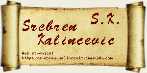 Srebren Kalinčević vizit kartica
